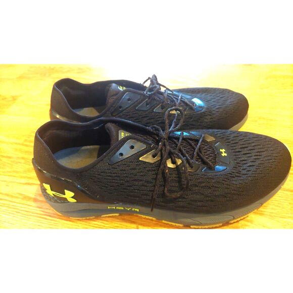Under Armour Other - Under Armour HOVR Sonic 3 Running Shoes Mens 9 Black / Lime Green MapMyRun